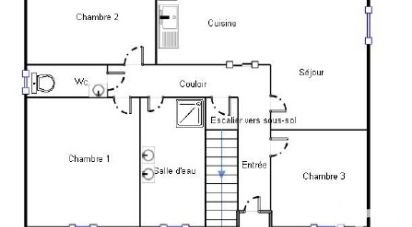 Maison traditionnelle 4 pièces de 84 m² à Mouleydier (24520)