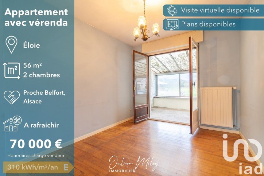 Appartement 3 pièces de 56 m² à Éloie (90300)
