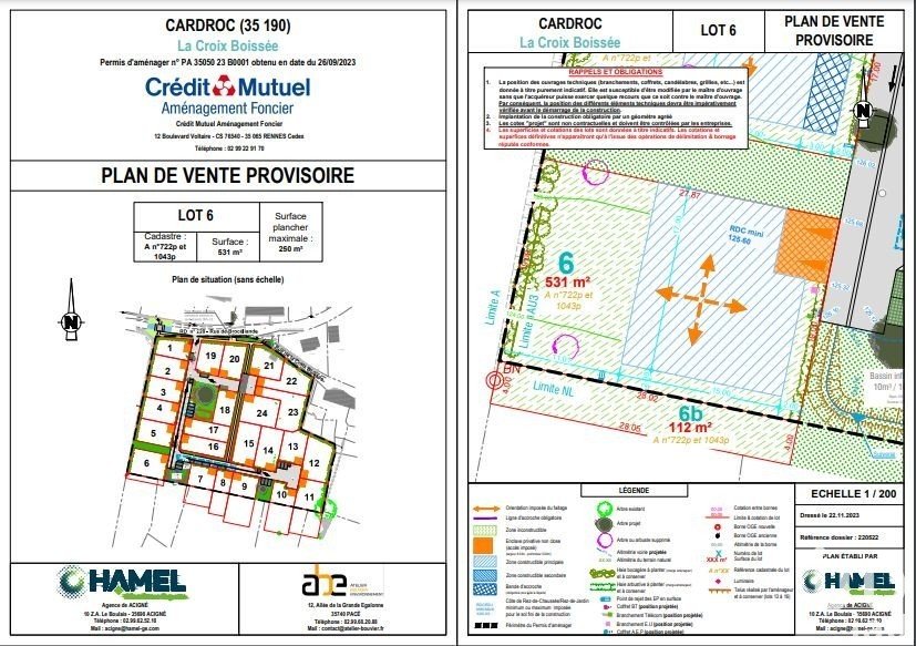 Land of 643 m² in Cardroc (35190)