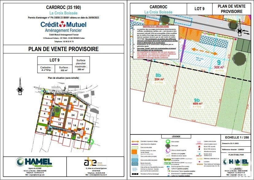 Land of 731 m² in Cardroc (35190)