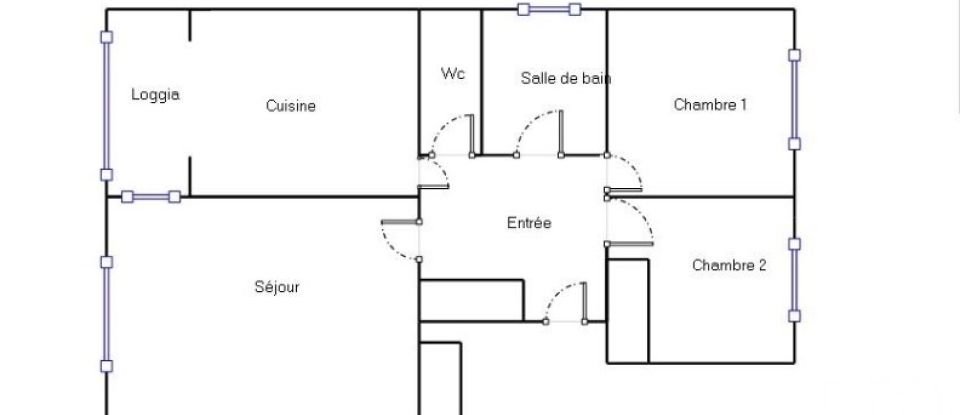 Appartement 3 pièces de 57 m² à Cannes (06150)