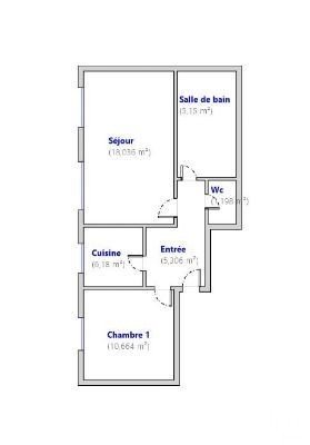 Apartment 2 rooms of 46 m² in Cahors (46000)