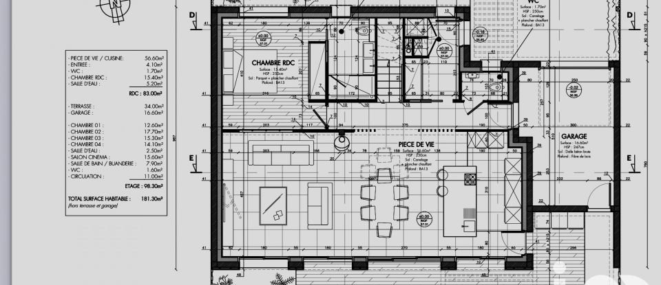 Maison d’architecte 8 pièces de 181 m² à Betton (35830)