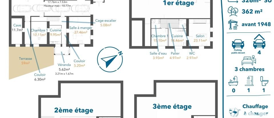 Maison 6 pièces de 144 m² à Présentevillers (25550)