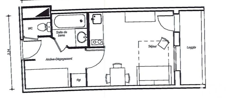 Apartment 1 room of 22 m² in La Rochelle (17000)
