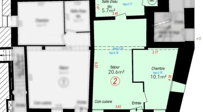 Appartement 2 pièces de 36 m² à Montereau-Fault-Yonne (77130)