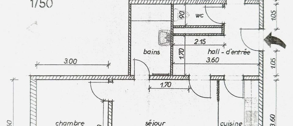 Apartment 2 rooms of 51 m² in Mulhouse (68100)