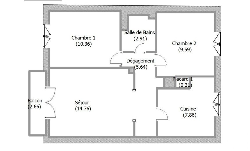 Vente Appartement 52m² 3 Pièces à Bourg-lès-Valence (26500) - Iad France