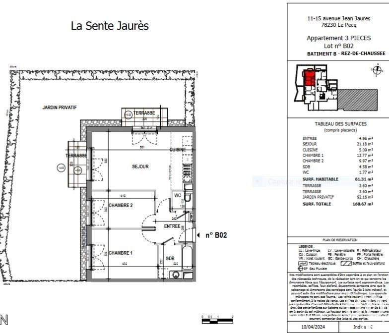 Vente Appartement 64m² 3 Pièces à Le Pecq (78230) - Iad France