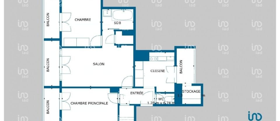 Apartment 3 rooms of 53 m² in Manosque (04100)