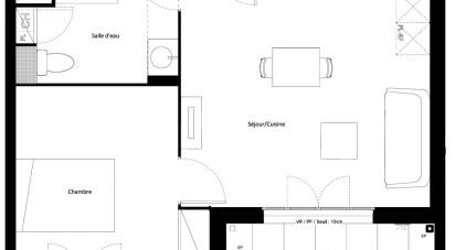 Appartement 2 pièces de 41 m² à Montfermeil (93370)