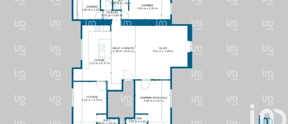 Appartement 4 pièces de 112 m² à La Rochelle (17000)