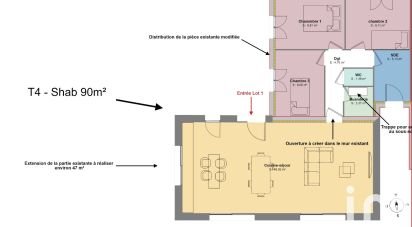 Maison traditionnelle 3 pièces de 43 m² à Sautron (44880)