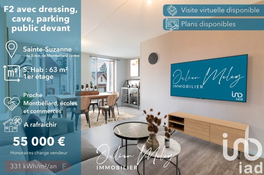 Appartement 2 pièces de 63 m² à Sainte-Suzanne (25630)
