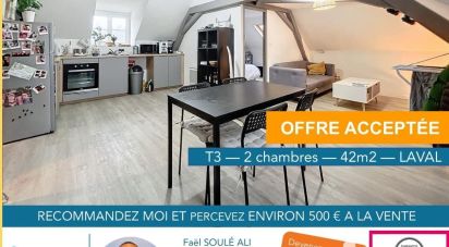 Apartment 3 rooms of 42 m² in Laval (53000)