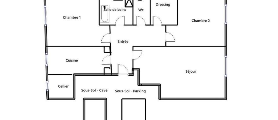 Apartment 3 rooms of 57 m² in Versailles (78000)