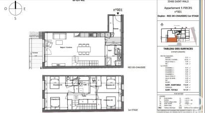 Apartment 5 rooms of 113 m² in Saint-Malo (35400)