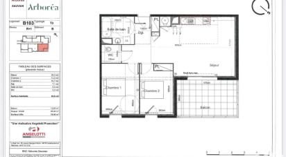 Apartment 3 rooms of 66 m² in Sauvian (34410)