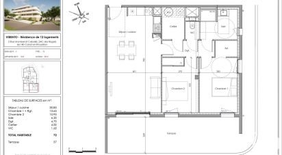 Apartment 3 rooms of 72 m² in Canet-en-Roussillon (66140)
