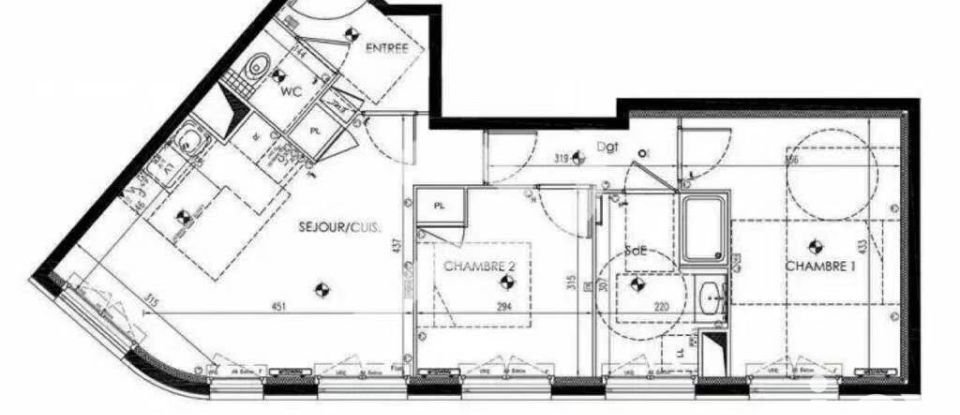 Apartment 3 rooms of 60 m² in Puteaux (92800)