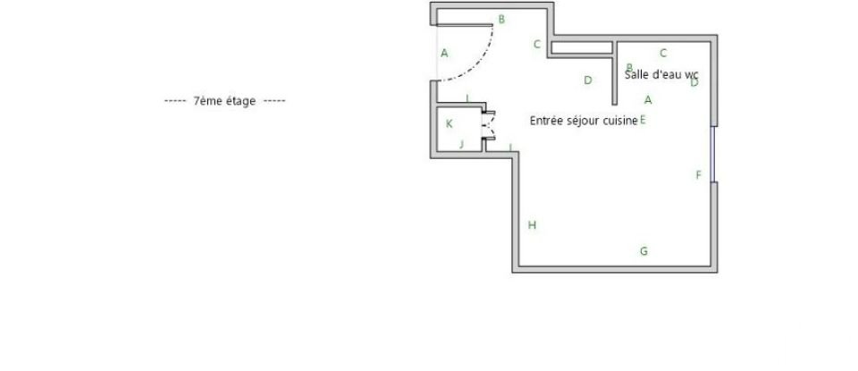Studio 1 room of 14 m² in Asnières-sur-Seine (92600)