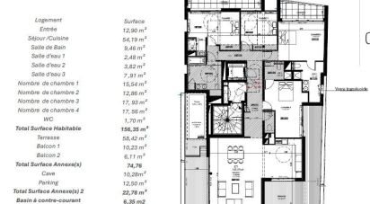 Apartment 6 rooms of 156 m² in Beausoleil (06240)