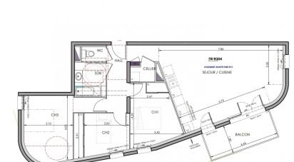 Apartment 4 rooms of 83 m² in Eybens (38320)