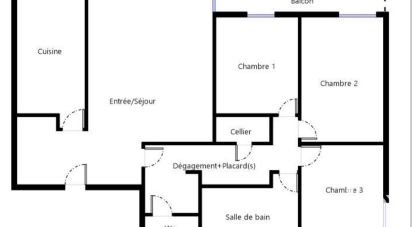 Appartement 4 pièces de 80 m² à Chilly-Mazarin (91380)
