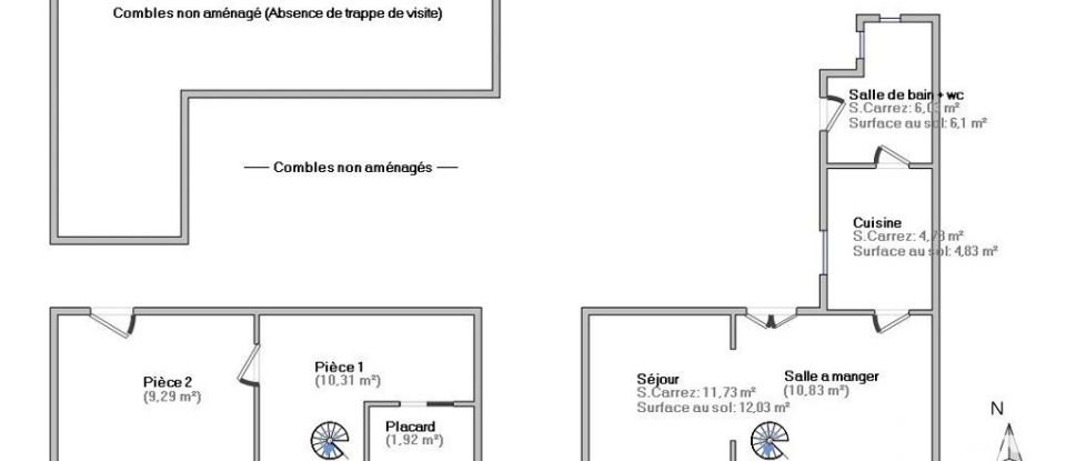 Maison 3 pièces de 55 m² à Saint-Maur-des-Fossés (94100)
