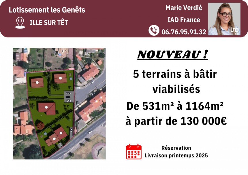 Land of 667 m² in Ille-sur-Têt (66130)