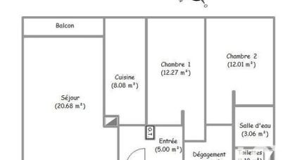 Apartment 3 rooms of 66 m² in Mantes-la-Jolie (78200)