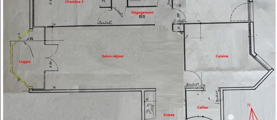Appartement 3 pièces de 71 m² à Montpellier (34070)