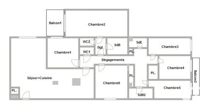 Apartment 7 rooms of 125 m² in Choisy-le-Roi (94600)