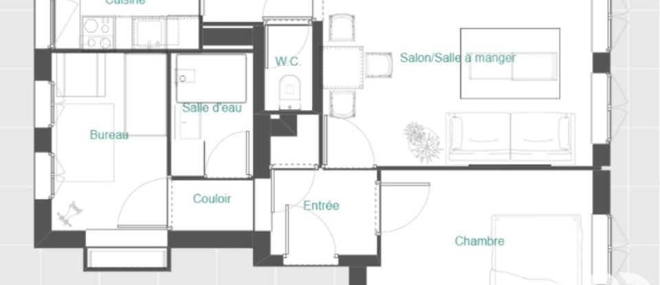 Apartment 3 rooms of 46 m² in Le Pecq (78230)