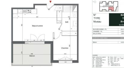 Appartement 2 pièces de 45 m² à Mérignac (33700)