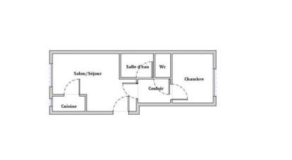 Apartment 2 rooms of 46 m² in Paris (75020)