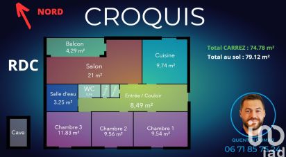 Apartment 4 rooms of 75 m² in Bayonne (64100)