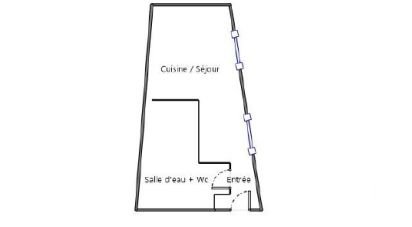 Appartement 1 pièce de 18 m² à Bordeaux (33000)